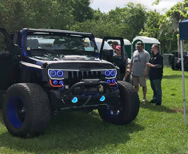 Oracle Vector Jeep Wrangler JK Grille LED Halo Kit - White SEE WARRANTY
