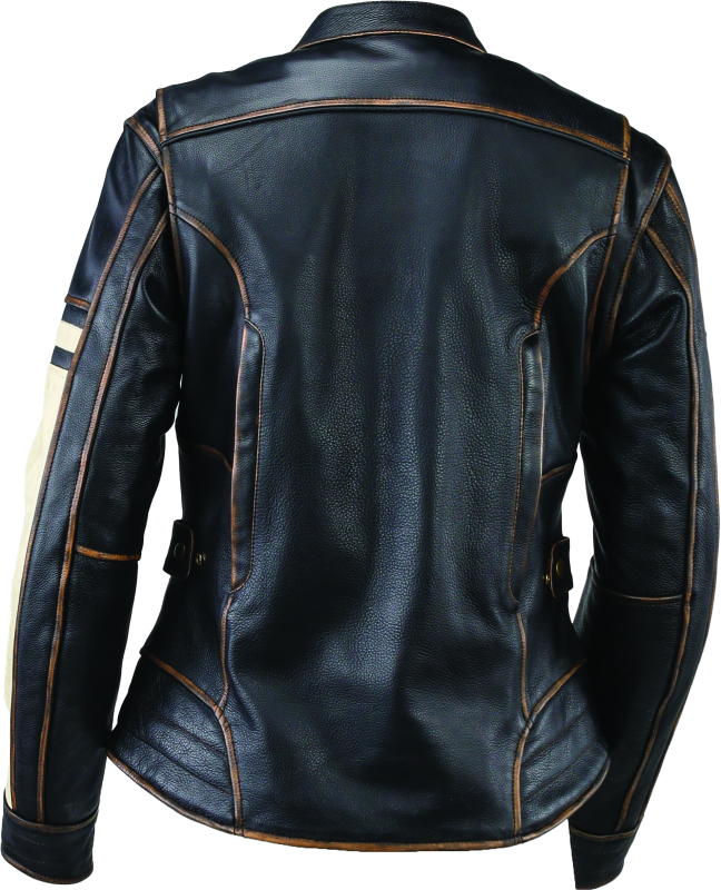 Kuryakyn By River Road Dame Vintage Leather Jacket Black Womens - Small
