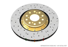 Load image into Gallery viewer, DBA 05-07+ Lotus Elise Front/Rear Drilled &amp; Slotted 5000 Series 2 Piece Rotor Assembled w/ Black Hat