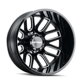 Mayhem 8107D Cogent Dually 20x8.25/8x210 BP/-192mm Offset/154.2mm Hub Black w/ Milled Spokes Wheel