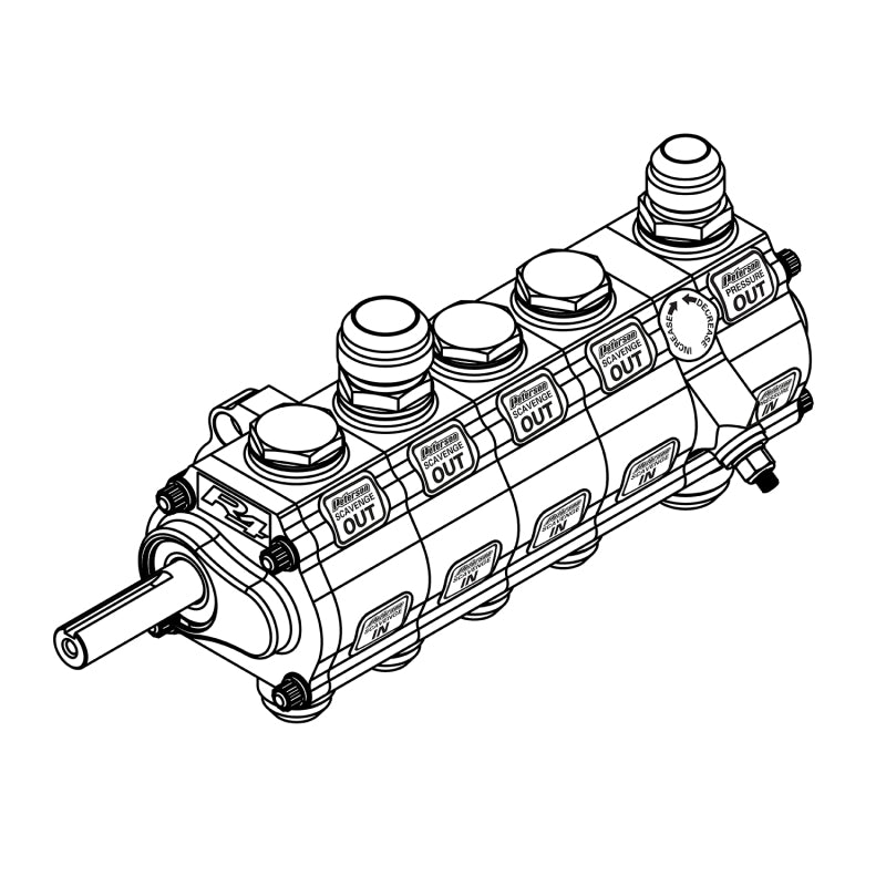 Peterson Fluid Systems R4 5-Stage Oil Pump - Left Side Mount - HV - Rear Drive Drag
