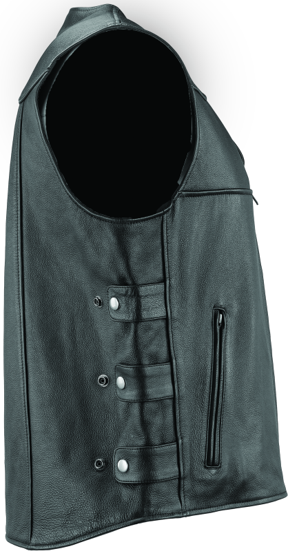 Kuryakyn By River Road Plains Leather Vest Black - Small