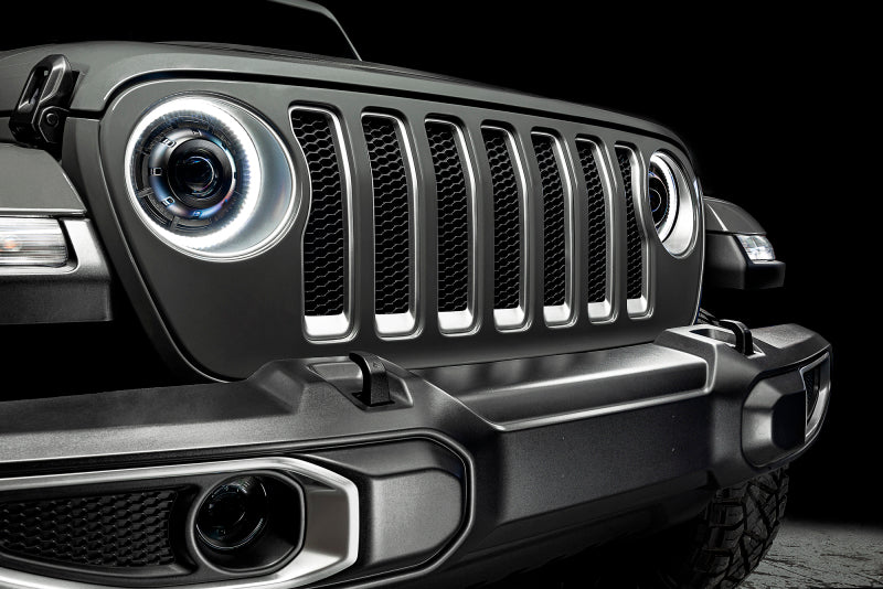 Oracle Oculus Bi-LED Projector Headlights for Jeep JL/Gladiator JT - Satin Silver - 5500K NO RETURNS