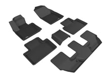 Load image into Gallery viewer, 3D MAXpider 2015-2019 Volvo XC90 Kagu 1st &amp; 2nd &amp; 3rd Row Floormats - Black