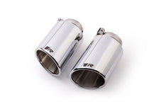 Load image into Gallery viewer, Remus Stainless Steel 102mm Angled Rolled Edge Chrome w/Adj Clamp Tail Pipe Set (Pair)