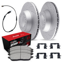 Load image into Gallery viewer, R1 Concepts 15-20 BMW M2/M3/M4 Drilled Carbon Rotor Set w/ Optimum OEp Pads (Incl. Hardware) - Frnt