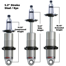 Load image into Gallery viewer, Ridetech Anodized HQ Coilover Shock Single Adjustable 5.2in Stroke / 2in Stud Mount - Single