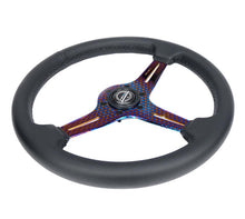 Load image into Gallery viewer, NRG Light Weight Gaming Steering Wheel - 350mm 3 NeoChrome Silver Spokes Perforated Leather