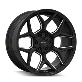 Mayhem Vanquish 8119 22x10 / 6x135/6x139.7 / -19mm Offset / 106.1mm  Hub - Gloss Black Milled