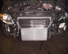 Load image into Gallery viewer, Front Mount Intercooler Kit Black FMIC/Polished Piping Kit 2006+ Audi A4 2.0T Competition (AU-FMIC005BP)