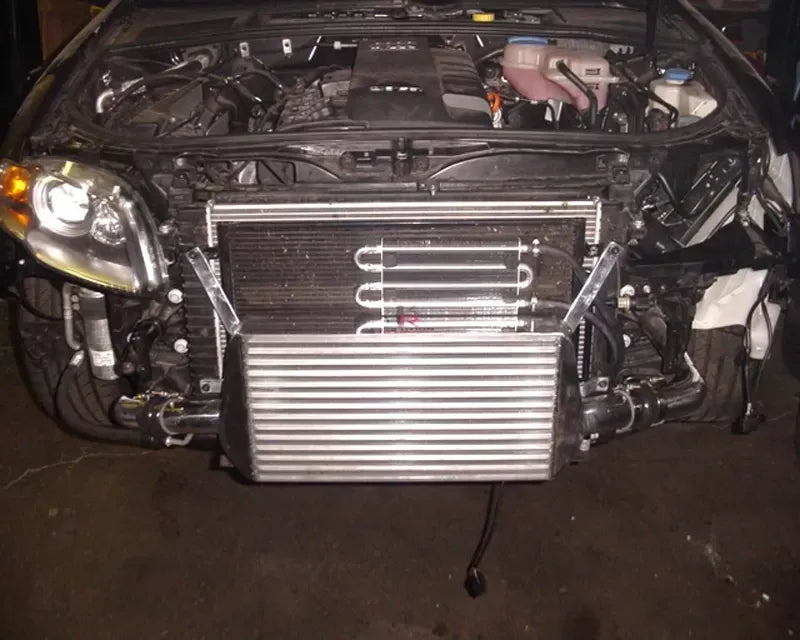 2006+ Audi A4 2.0T Competition Front Mount Intercooler Kit Black Anodized Kit (AU-FMIC005B)