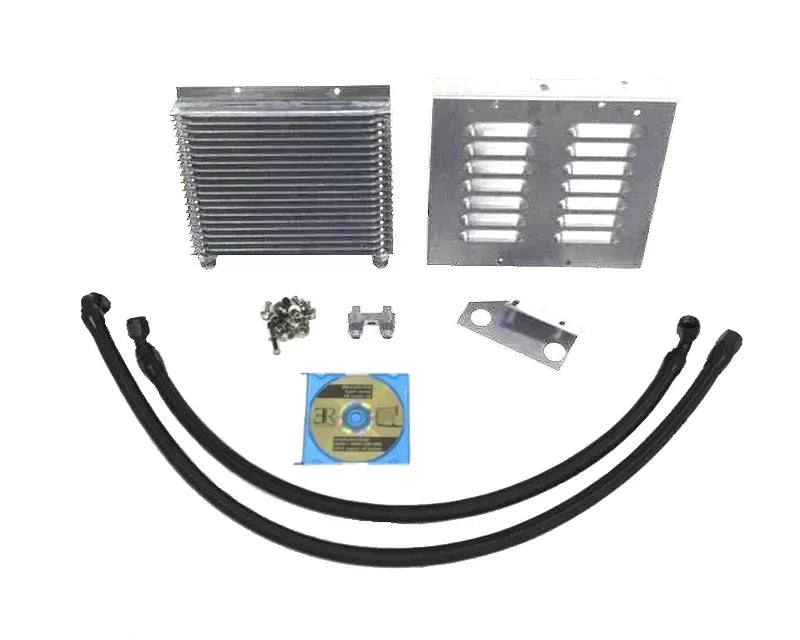 2006+ BMW 135i/1M/335i Sport Single Oil Cooler Kit with Aluminum Shroud Ducting Kit - Polished Finish (BM-COOL002PALU1)