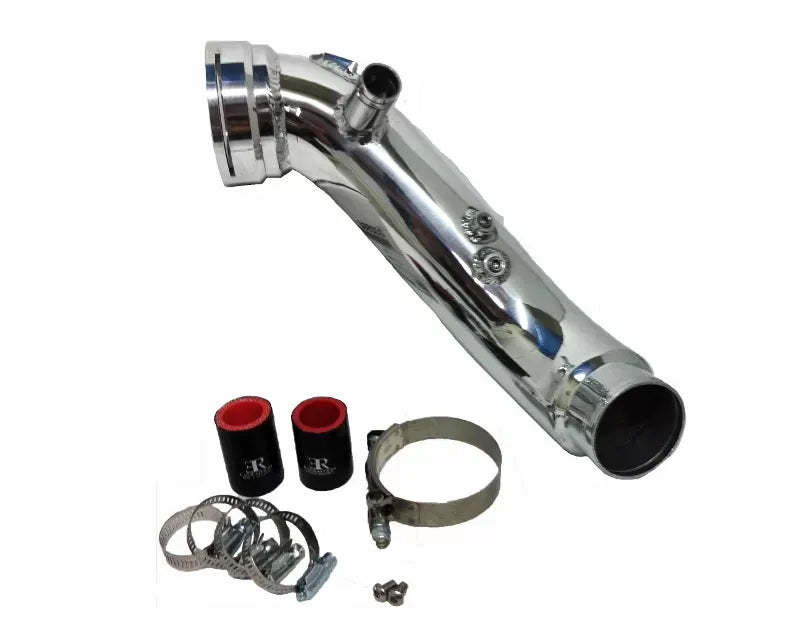 2009+ BMW Z4 35i - N54 Engine OEM Style Chargepipe Brushed Finish - 2 Meth Bungs (BM-ICP005S2)