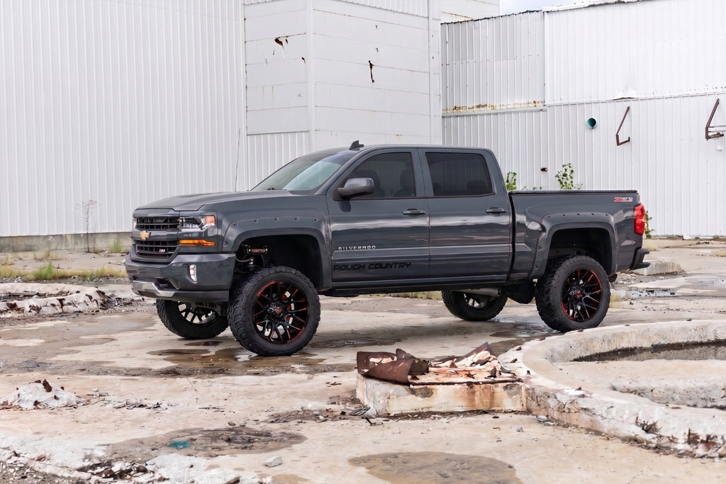 Pocket Fender Flares | 6'7" & 8' Bed | GJI Shadow Gray | Chevy Silverado 1500 (14-18)/2500HD