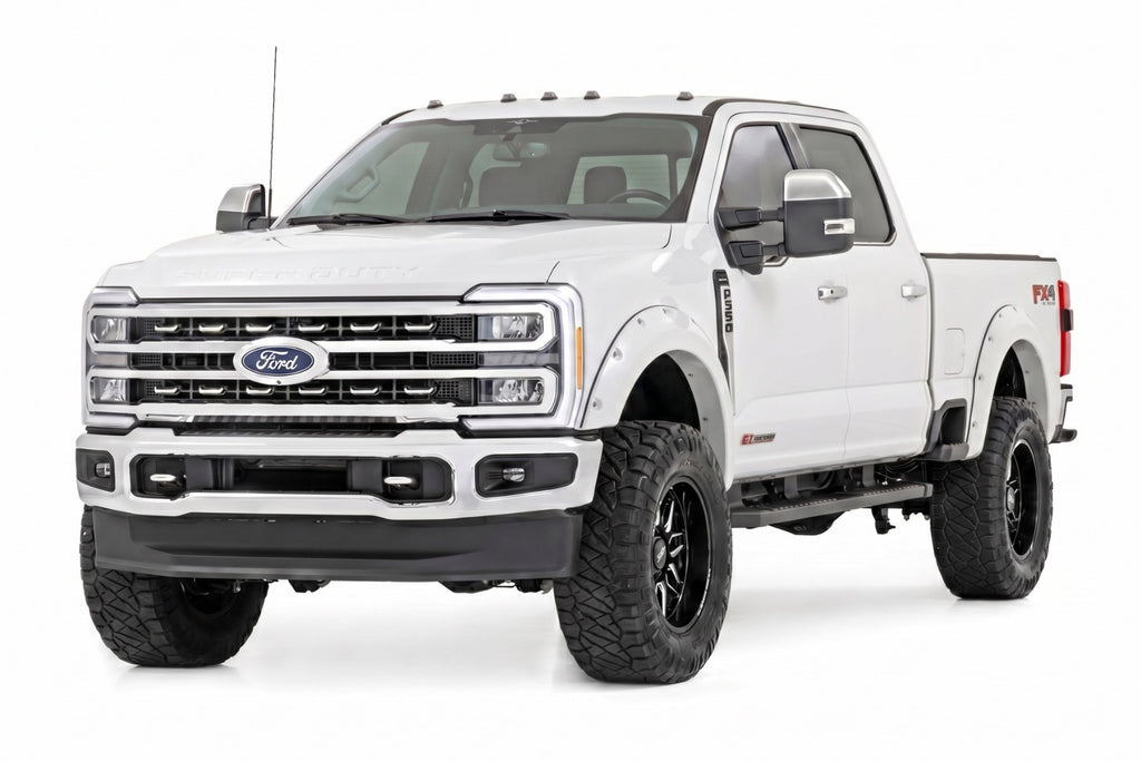 Pocket Fender Flares | YZ Oxford White | Ford F-250/F-350 Super Duty (23-26)