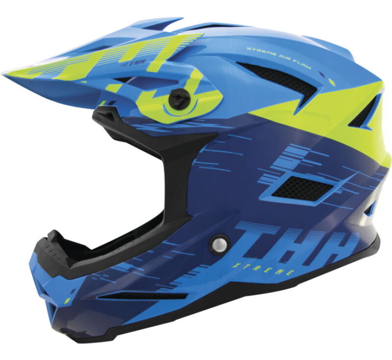 THH Helmets T-42 BMX Xtreme  Blue/Yellow Youth - Small