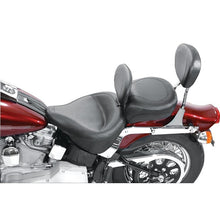 Load image into Gallery viewer, Mustang 84-06 Harley Standard Rear Tire Wide Touring Vintage Solo Seat w/Driver Backrest - Black
