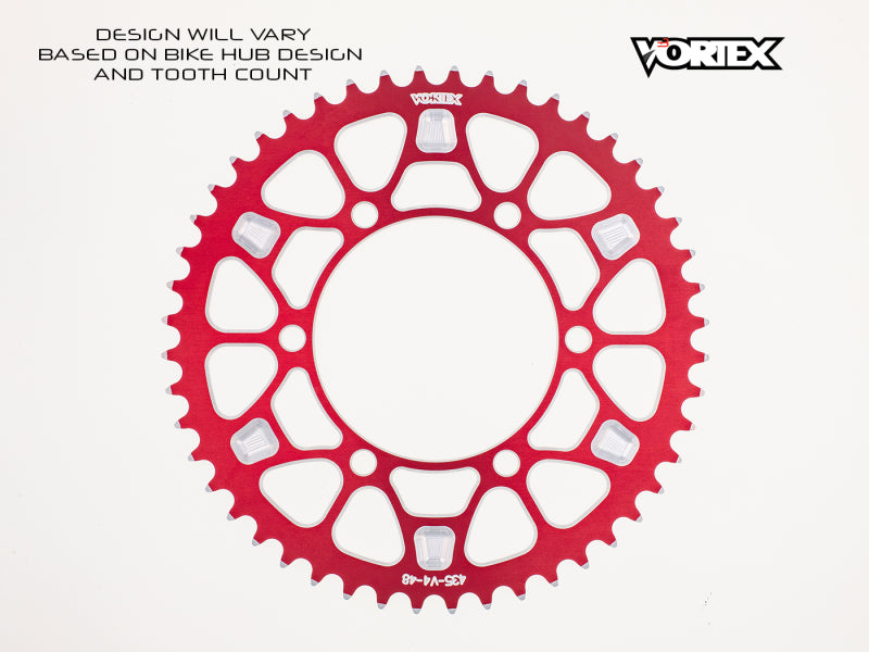 Vortex Racing V4 47 Tooth 520 Sprocket Use w/ 3766 Front - Red