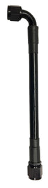 Fragola -10AN Ext Black PTFE Hose Assembly Straight x 90 Degree 72in