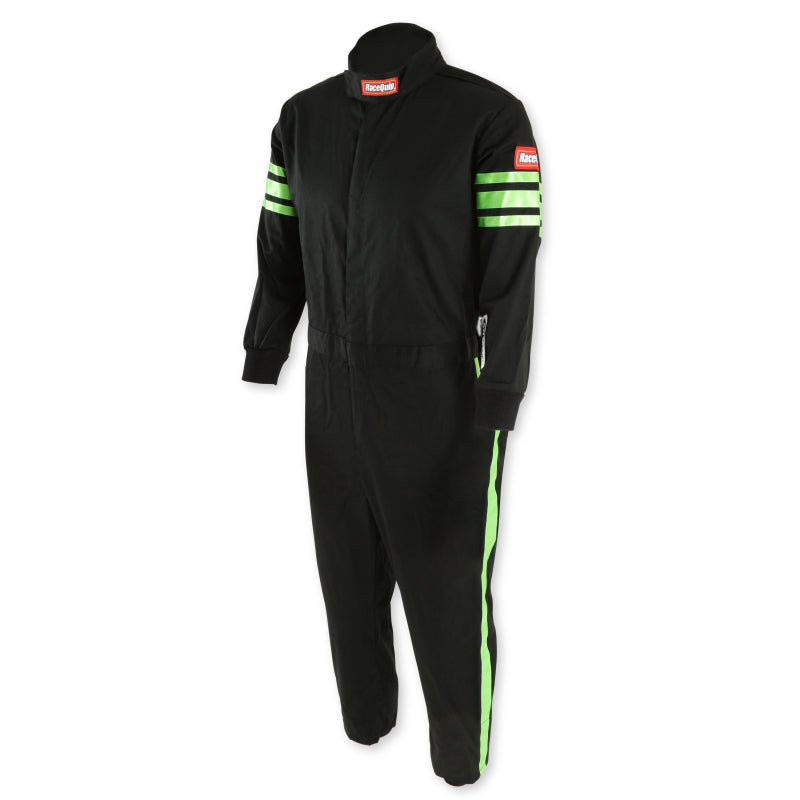 RaceQuip Green Trim SFI-1 JR. Suit - Kids XXL