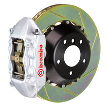 Load image into Gallery viewer, Brembo 09-15 CTS-V Rear GT BBK 4 Piston Cast 380x28 2pc Rotor Slotted Type-1-Silver