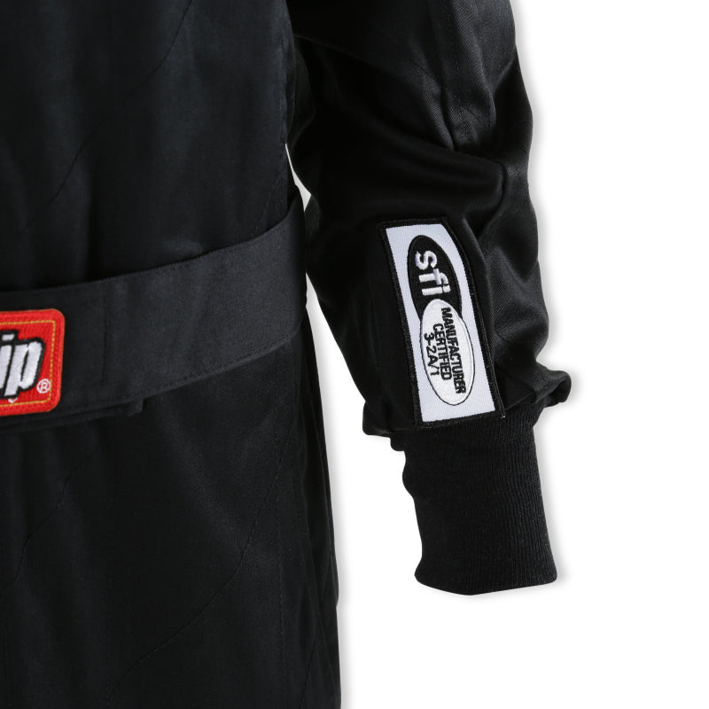 RaceQuip Black Chevron-1 Suit - SFI-1 XL