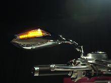 Load image into Gallery viewer, BikeMaster Universal Mirror with Integrated Turn Signals 10mm - Pair - Chrome