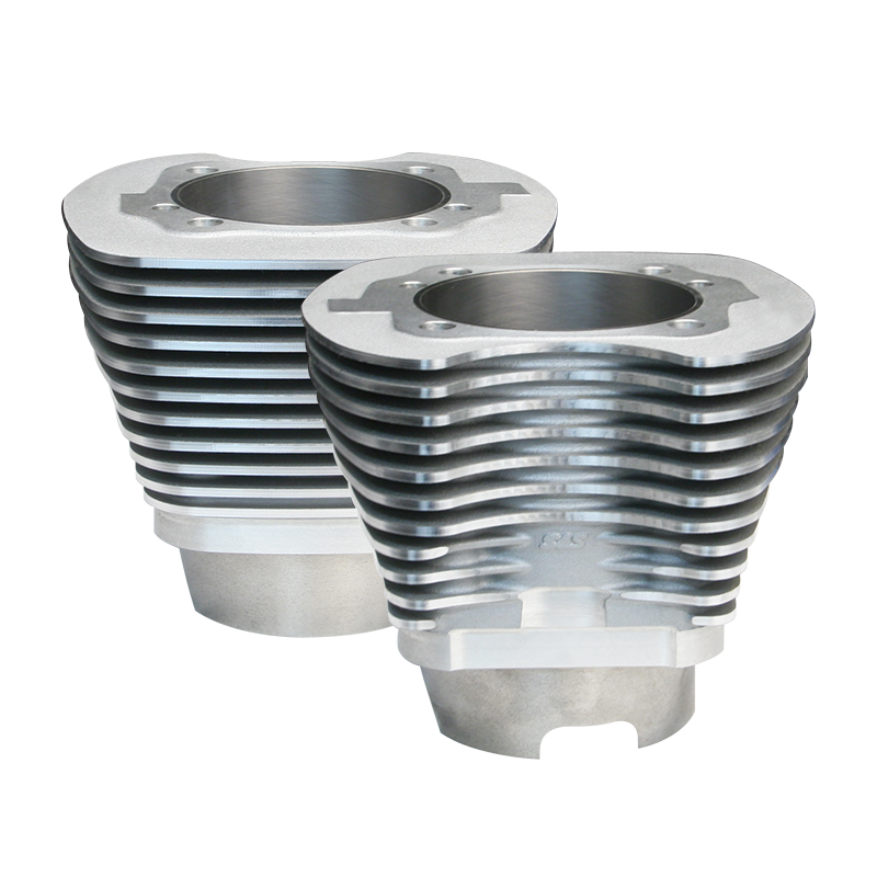 S&S Cycle 07-16 BT 4-1/8in Bore Cylinder Set For 124in & 124in Dish Hot Set Up Kits - Silver
