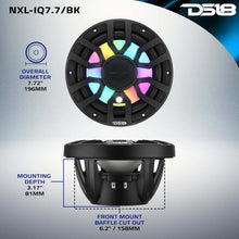 Load image into Gallery viewer, DS18 7.7in 2-Way 175 Watts RMS 4ohm Dgtl LED Lights Bullet Tweeter Cvrs Incl Blk Built-in Deck Light
