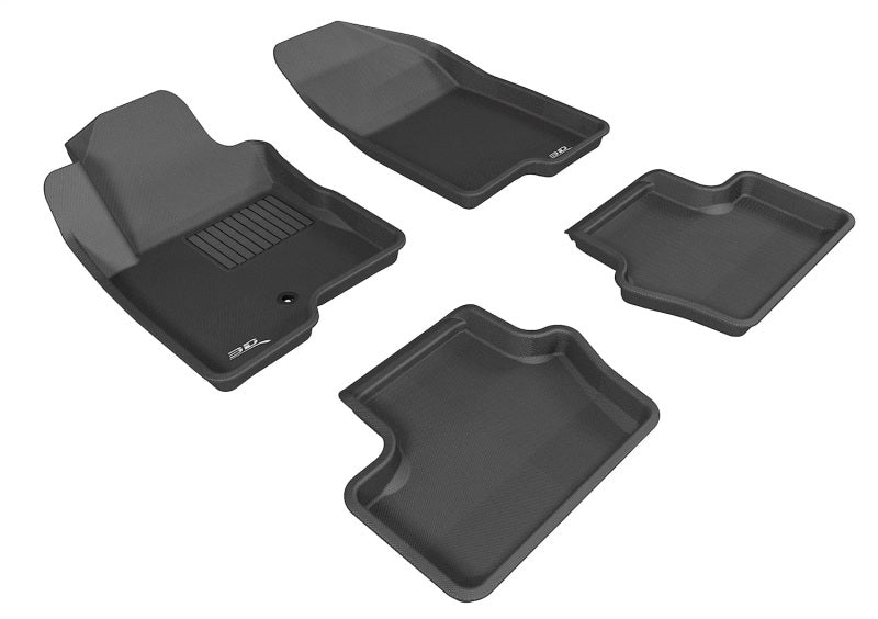 3D MAXpider 2007-2013 Jeep Compass Kagu 1st & 2nd Row Floormats - Black