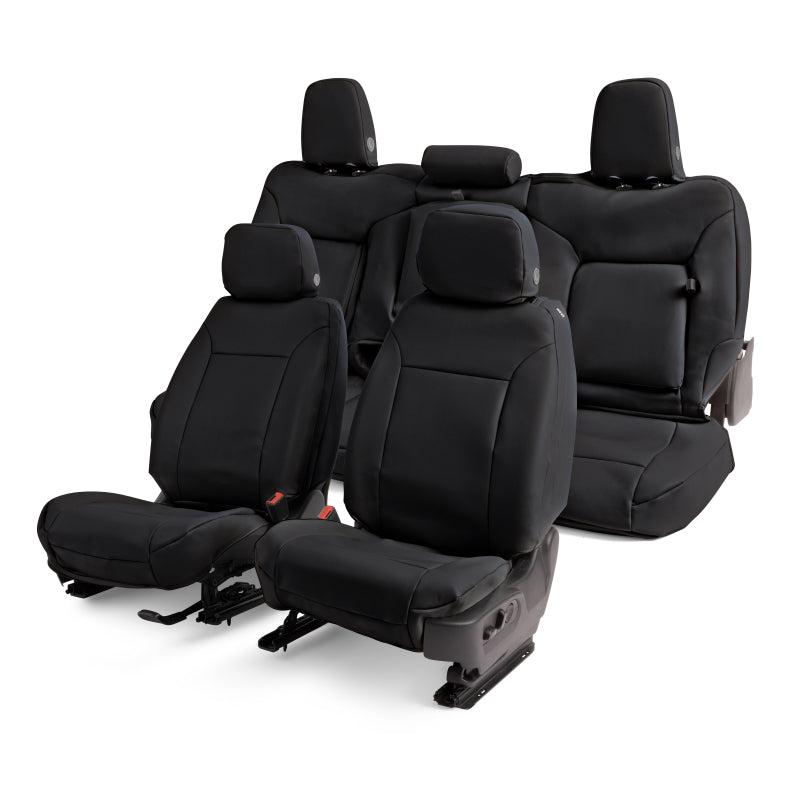 Covercraft 19-21 Chevrolet Silverado/ Leatherette PrecisionFit Custom Front Row Seat Covers - Black