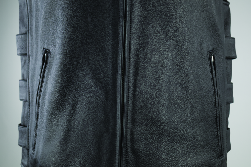 Kuryakyn By River Road Plains Leather Vest Black - Small