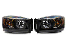 Load image into Gallery viewer, Raxiom 06-08 Dodge RAM 1500 Axial Series Euro Headlights- Black Housing- Clear Lens