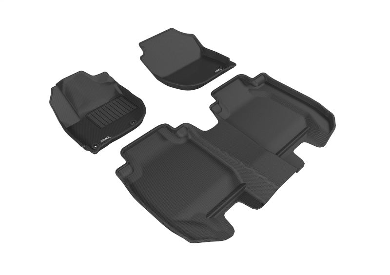 3D MAXpider 2016-2020 Honda Hr-V Kagu 1st & 2nd Row Floormats - Black