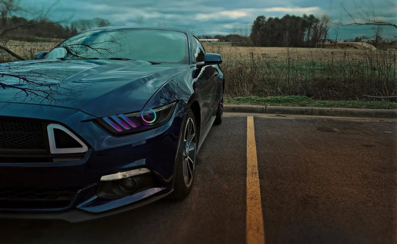 Oracle 15-17 Ford Mustang V6/GT/Shelby Dynamic DRL  w/ Halo Kit - ColorSHIFT - Dynamic NO RETURNS