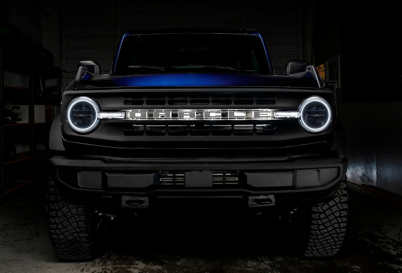 Oracle 21-22 Ford Bronco Headlight Halo Kit w/DRL Bar - Base Headlights -w/RF Controller NO RETURNS