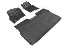 Load image into Gallery viewer, 3D MAXpider 2010-2014 Ford F-150 Supercrew Kagu 1st &amp; 2nd Row Floormats - Black