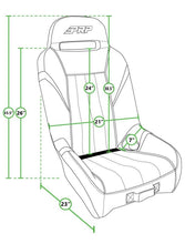 Load image into Gallery viewer, PRP Polaris RZR PRO XP/PRO R/Turbo R GT/S.E. Suspension Seat- Black