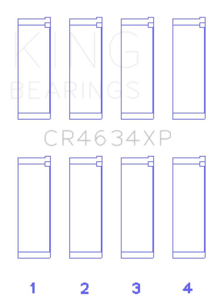 King Hyundai G4KF (Size Standard) Connecting Rod Bearing Set (Set of 4)