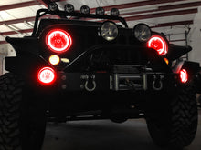 Load image into Gallery viewer, Oracle 07-17 Jeep Wrangler Surface Mount LED Headlight Halo Kit - Red