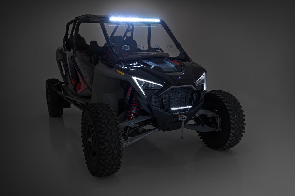 30" Single Row Light Mount | Front | Black Series | Polaris RZR Turbo R 