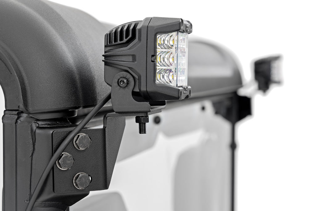 LED Light Kit | Rear Mount | 2" Black Pair | Amber DRL | CFMOTO UFORCE U10 Pro 
