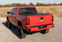 Load image into Gallery viewer, Hard Tri-Fold Flip Up Bed Cover | 6'7" Bed | Rail Cap | Chevy/GMC 1500/2500HD/3500HD (14-19)