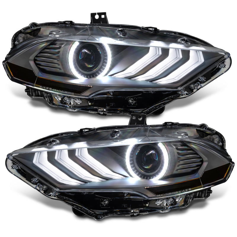 Oracle Lighting 18-23 Ford Mustang Dynamic ColorSHIFT LED Headlights - Black Series NO RETURNS