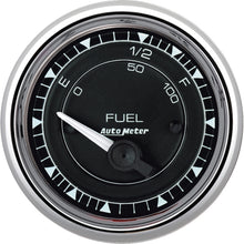 Load image into Gallery viewer, AutoMeter Chrono 2-1/16in 73E-10F Ohm Electric Fuel Level Gauge - Chrome