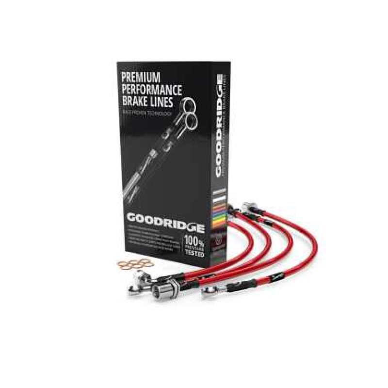 Goodridge 2015 Audi Q3 Stainless Steel Brake Lines - Red