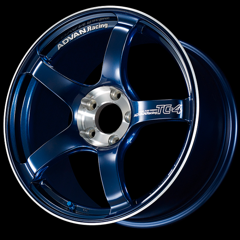 Advan TC-4 SE 15x8.0 / +35 Offset / 4-100 / 63mm Bore / Racing Indigo Blue & Diamond Cut