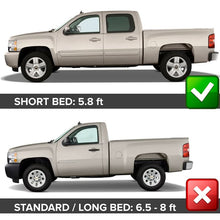 Load image into Gallery viewer, 2007-2013 Chevy Silverado 1500 69.3" Short Bed Black Fender Flare 4PC