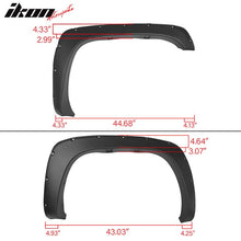 Load image into Gallery viewer, 1999-2007 Chevy Silverado GMC Sierra Pocket Rivet Black Fender Flares