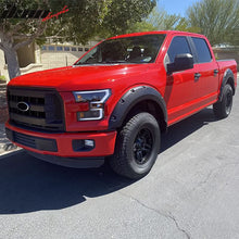 Load image into Gallery viewer, 2015-2017 Ford F150 Pocket Rivet Matte Black Wheel Fender Flare PP 4PC